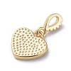 Cubic Zirconia Charms KK-G363-09G-04-2