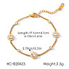 Brass Crystal Rhinestone Geometric Link Chain Bracelets for Women WGE9475-01-1
