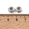 925 Sterling Silver Micro Pave Clear Cubic Zirconia European Beads SE-CBAF1B2-10P-2