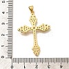 Rack Plating Brass Micro Pave Cubic Zirconia Pendants KK-L226-005G-11-3