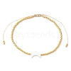 Natural Pearl & Seed Braided Bead Bracelets BJEW-JB09722-3