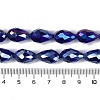 Transparent Electroplate Glass Beads Strands X-EGLA-N013-T10mm-B07-4