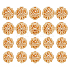   20Pcs 2 Style Brass Hollow Beads KK-PH0009-41-3