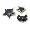 Natural Obsidian Pendants G-F543-01G-1