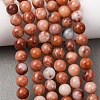 Natural Pink Aventurine Beads Strands G-G735-41-6mm-1