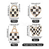 ARRICRAFT 45Pcs 4 Styles Tartan Pattern Alloy Enamel Pendants ENAM-AR0001-74-2