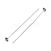 Brass Micro Pave Cubic Zirconia Stud Earring Findings CU-CBA4618-01P-08-2