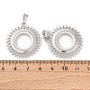 Brass Pendant Cabochon Settings KK-U074-17P-3