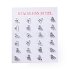 Tarnish Resistant 304 Stainless Steel Stud Earrings EJEW-H368-29B-P-3