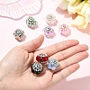 8Pcs 8 Colors Acrylic Rhinestone Rondelle Beads CLAY-YW0002-72-5