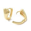 Shell Shapes Brass Hoop Earrings EJEW-P292-03G-2