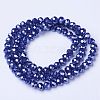 Electroplate Glass Beads Strands EGLA-A044-P1mm-A07-2