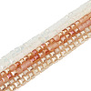 3 Strands 3 Colors Electroplate Glass Beads Strands EGLA-TADJ0001-12-2