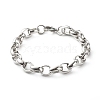 Non-Tarnish Men's 304 Stainless Steel Rolo Chain Bracelets BJEW-JB06673-02-1