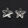 Faceted Starfish/Sea Stars Glass Charms GLAA-M026-03-1