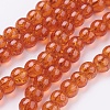 Spray Painted Crackle Glass Beads Strands CCG-Q001-6mm-09-1