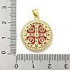 Rack Plating Brass Micro Pave Cubic Zirconia Pendants KK-B091-22G-01-3