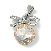 Brass Micro Pave Cubic Zirconia Charms KK-P283-23P-1