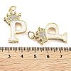 Brass Micro Pave Clear Cubic Zirconia Pendants KK-G498-01P-02-3