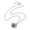 Crystal Stone Cage Pendant Necklaces NJEW-JN04756-02-2