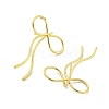 Bowknot Rack Plated Brass Stud Earrings for Women EJEW-Z051-11C-G-2