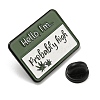 Hello I'm Probably High Rectangle Social Dialogue Box Enamel Pins JEWB-Z010-04D-EB-3