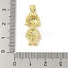 Rack Plating Brass Cubic Zirconia Pendants KK-S380-30G-04-3