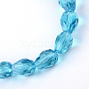 Transparent Glass Bead Strands GLAA-R024-6x8mm-11-2