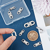 Unicraftale 8Pcs 4 Styles 304 Stainless Steel Fold Over Clasps STAS-UN0055-29-4