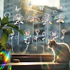 Flower Rainbow Prism Electrostatic Window Stickers PW-WGC86F6-01-5