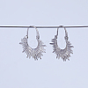 Sunshine U-shaped Brass Hoop Earrings DP8182-2