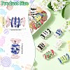 28Pcs 7 Colors Transparent Acrylic Enamel Beads OACR-CJ0002-85-2