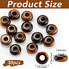 30Pcs Natural Tiger Eye European Beads G-SP0001-01A-02-2