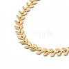 Enamel Ear of Wheat Link Chain Necklace NJEW-P220-02G-07-3