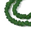 Frosted Opaque Glass Beads Strands GLAA-N017-4mm-17-4