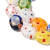 Handmade Millefiori Glass Heart Bead Strands LK-U001-01-3