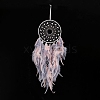Iron Woven Web/Net with Feather Pendant Decorations AJEW-B017-26-5