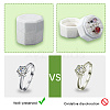 Velvet Cover Plastic Couple Ring Box VBOX-WH20003-001C-5
