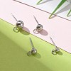 Non-Tarnish 40Pcs 4 Styles 202 Stainless Steel Ball Stud Earring Findings STAS-LS0001-13P-6