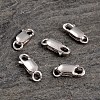 Rhodium Plated 925 Sterling Silver Lobster Claw Clasps STER-K014-H154-12mm-P-2