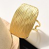 304 Stainless Steel Open Cuff Ring for Women RJEW-B109-03G-03-3