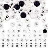 56Pcs Letter & Number Theme Silicone Beads Sets SIL-PH0001-32-1