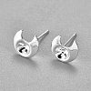 304 Stainless Steel Ear Stud Components STAS-G187-07S-1