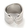 Non-Tarnish 304 Stainless Steel Open Cuff Finger Rings RJEW-P114-12P-3