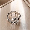 Alloy Spine Open Cuff Rings for Unisex PW-WG1D637-01-4