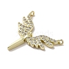 Brass Micro Pave Cubic Zirconia Pendents KK-M275-20A-G-2