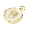 Ocean Theme Brass Enamel Pendants KK-H270-06G-08-2