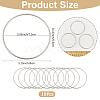10Pcs Iron Ring for DIY Woven Net/Web with Feather IFIN-SP0001-56B-P-2