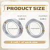 2 Rolls 2 Styles Round Aluminum Wire AW-LP0001-06E-03-2