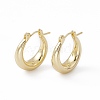 Brass Thick Hoop Earrings for Women EJEW-I270-02G-1